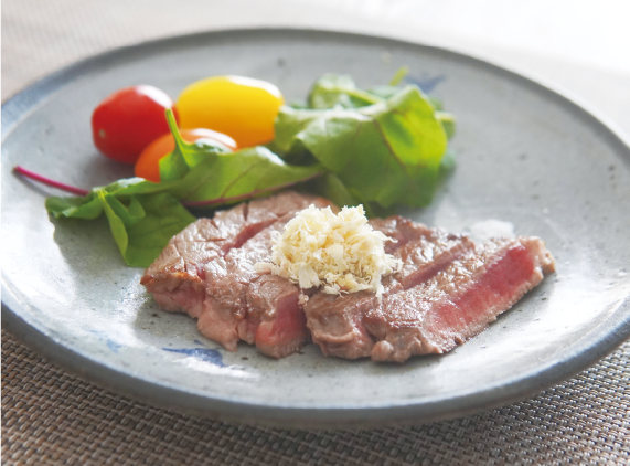 山わさびのせ牛ステーキ